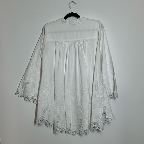 Roaman's Women's Plus Size Poplin Embroidered Swing Tunic Sz 18W - Picture 4 of 12